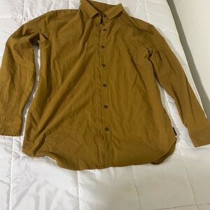 Outdoor Research women’s Tan Button-Down  flannel Shirt